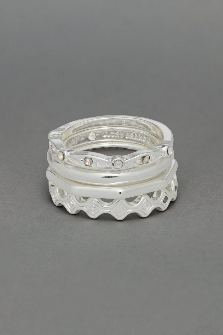 shine pave ring stack